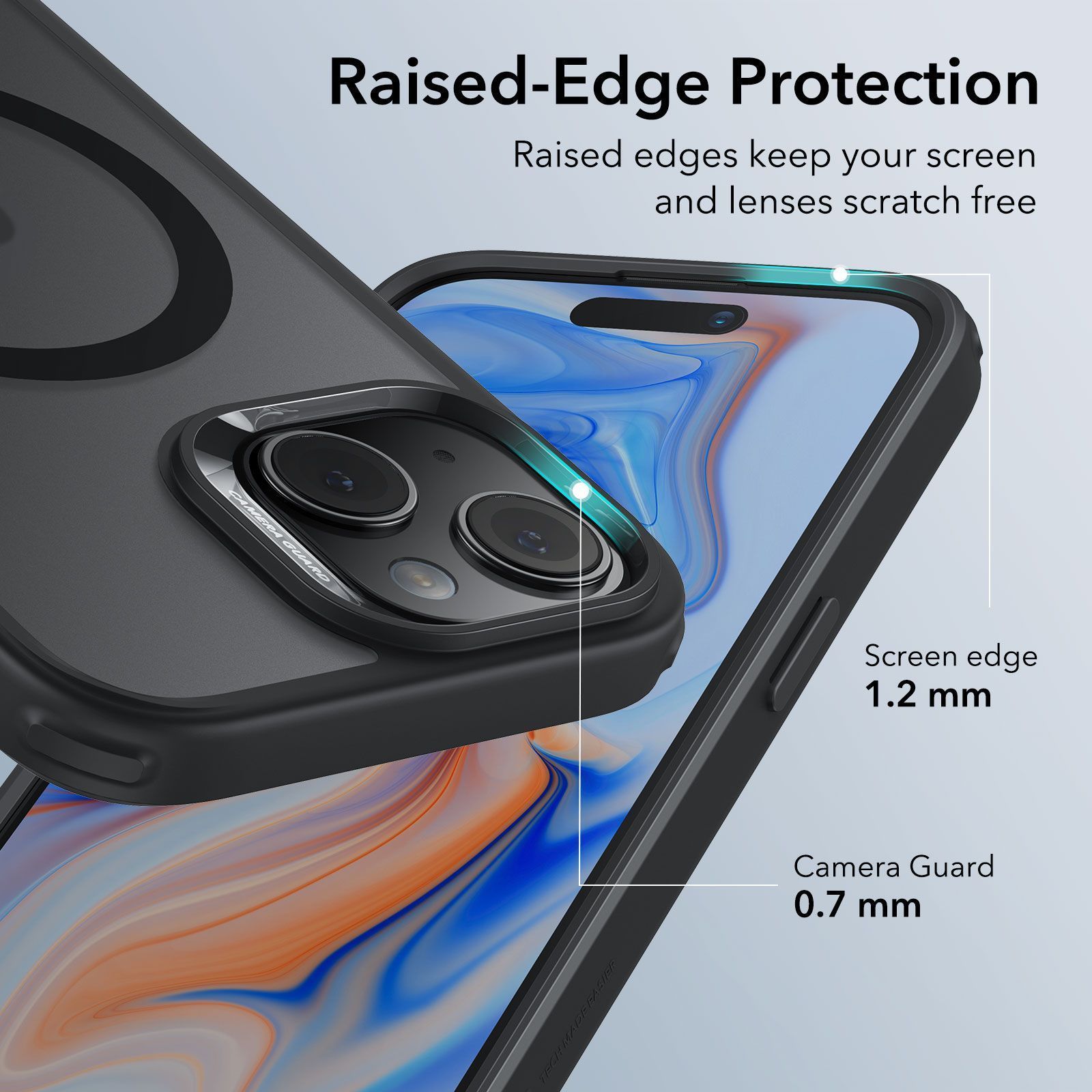 Θήκη ESR Classic Hybrid HaloLock MagSafe Frosted Black iPhone 15 ΘΗΚΕΣ ESR Θήκη ESR Classic Hybrid HaloLock MagSafe Frosted Black iPhone 15 - Image 4