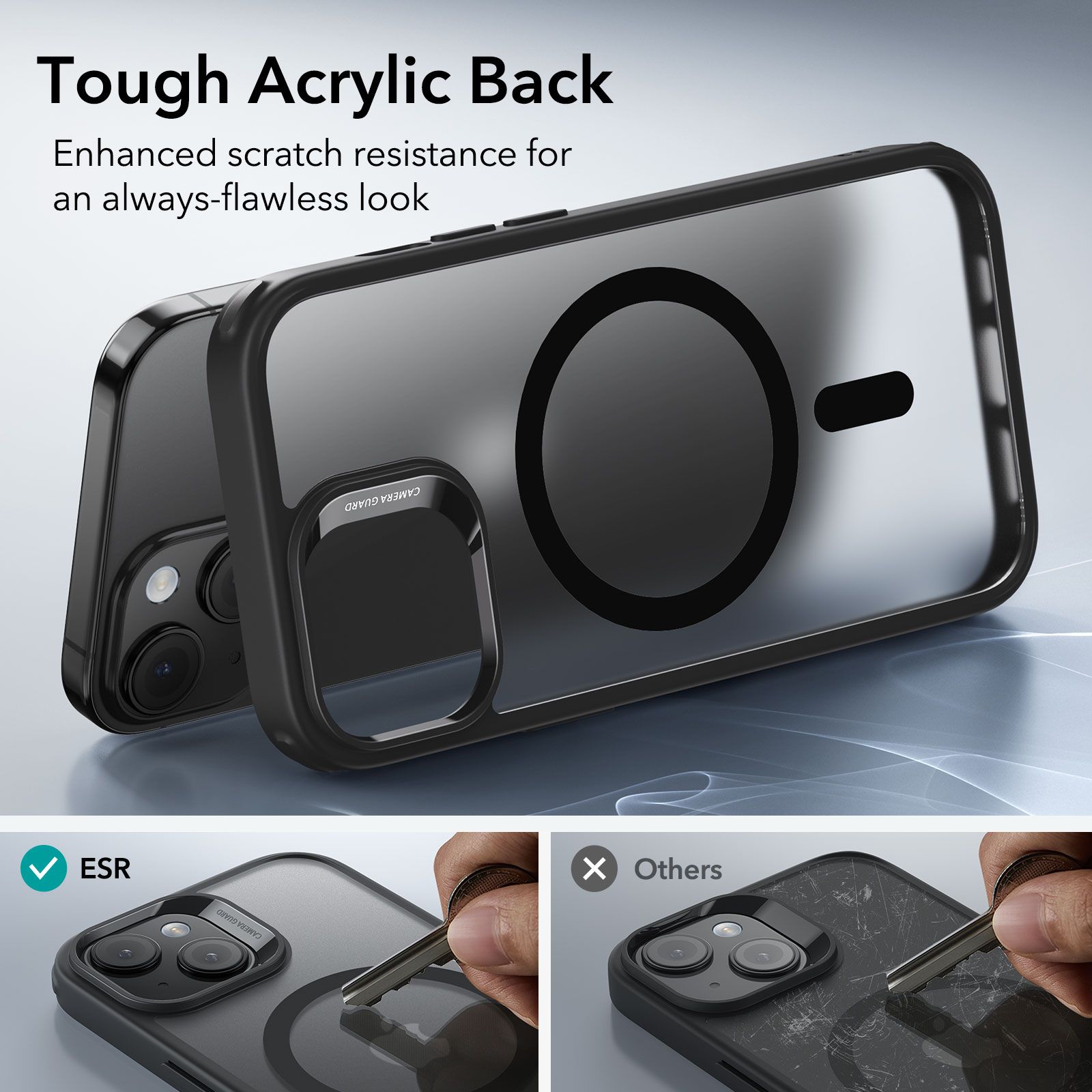 Θήκη ESR Classic Hybrid HaloLock MagSafe Frosted Black iPhone 15 ΘΗΚΕΣ ESR Θήκη ESR Classic Hybrid HaloLock MagSafe Frosted Black iPhone 15 - Image 3