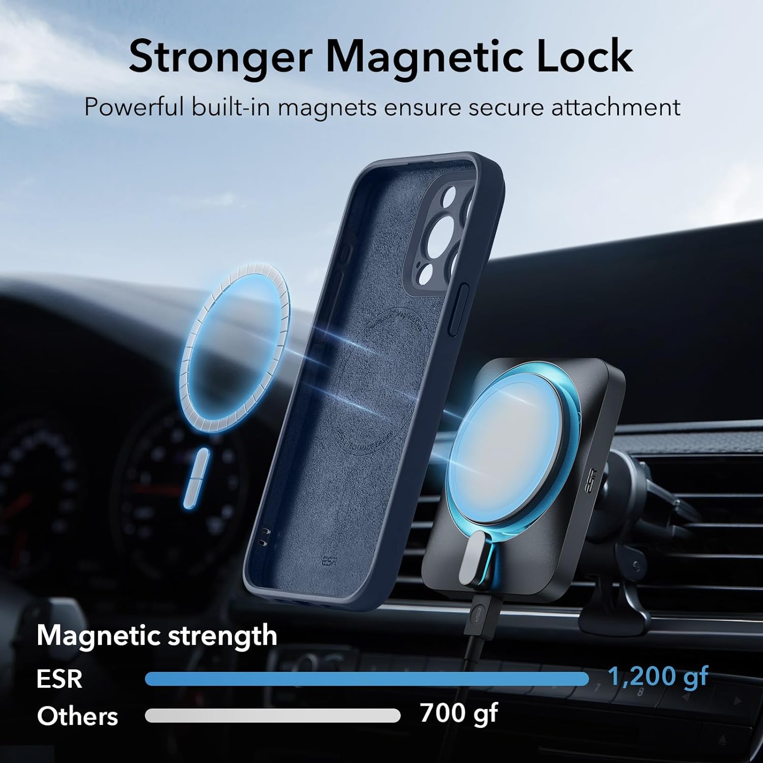 Θήκη ESR Cloud HaloLock MagSafe Dark Blue iPhone 15 Pro ΘΗΚΕΣ ESR Θήκη ESR Cloud HaloLock MagSafe Dark Blue iPhone 15 Pro - Image 6