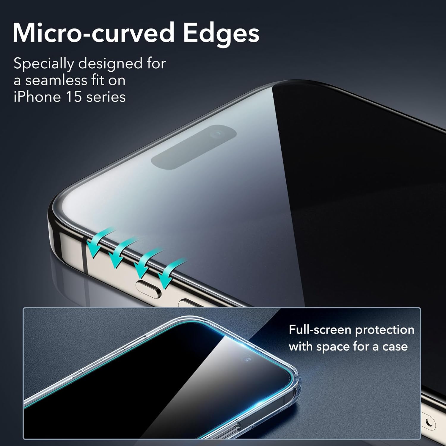 ESR Full Cover Privacy Tempered Glass iPhone 15 Pro Max (With Easy Installation Kit) ΠΡΟΣΤΑΣΙΑ ΟΘΟΝΗΣ ESR ESR Full Cover Privacy Tempered Glass iPhone 15 Pro Max (With Easy Installation Kit) - Image 3