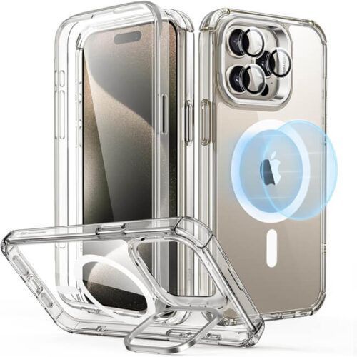 Θήκη ESR Armor Tough with Stash Stand HaloLock Magsafe Frosted Clear iPhone 15 Pro Max