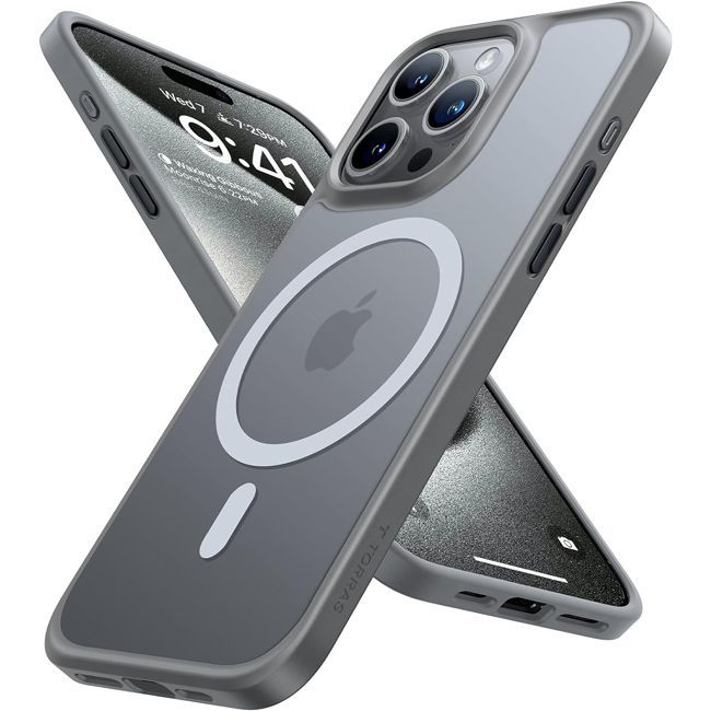Θήκη Torras Guardian MagSafe Titanium Grey iPhone 15 Pro ΘΗΚΕΣ TORRAS Θήκη Torras Guardian MagSafe Titanium Grey iPhone 15 Pro