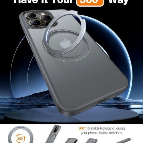 Alternative view of Θήκη Torras Ostand Pro MagSafe Kickstand Titanium Grey iPhone 15 Pro