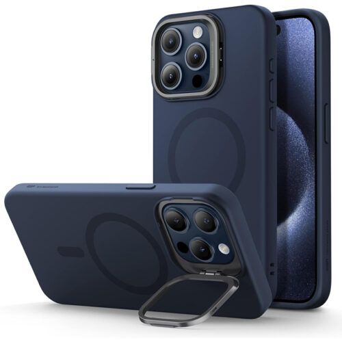 Θήκη ESR Cloud with Stash Stand HaloLock Magsafe Dark Blue iPhone 15 Pro ΘΗΚΕΣ ESR Θήκη ESR Cloud with Stash Stand HaloLock Magsafe Dark Blue iPhone 15 Pro