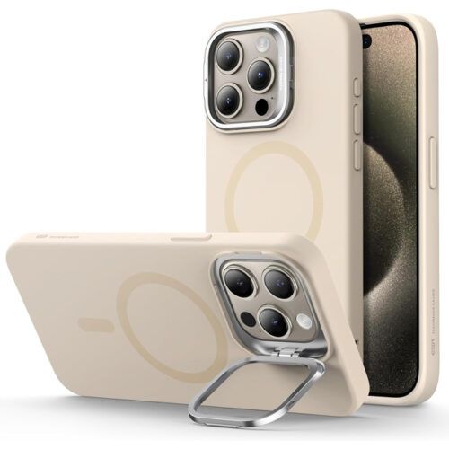 Θήκη ESR Cloud with Stash Stand HaloLock Magsafe Light Tan iPhone 15 Pro ΘΗΚΕΣ ESR Θήκη ESR Cloud with Stash Stand HaloLock Magsafe Light Tan iPhone 15 Pro