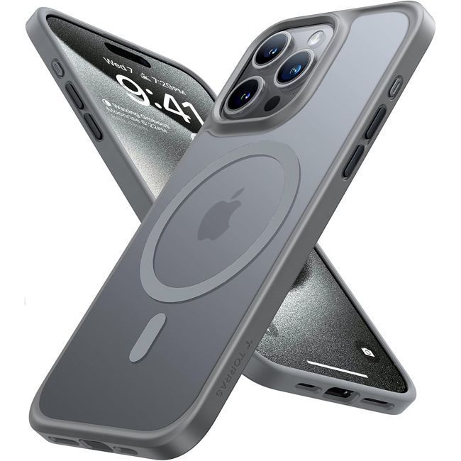 Θήκη Torras Guardian MagSafe Titanium Grey iPhone 15 Pro Max ΘΗΚΕΣ TORRAS Θήκη Torras Guardian MagSafe Titanium Grey iPhone 15 Pro Max