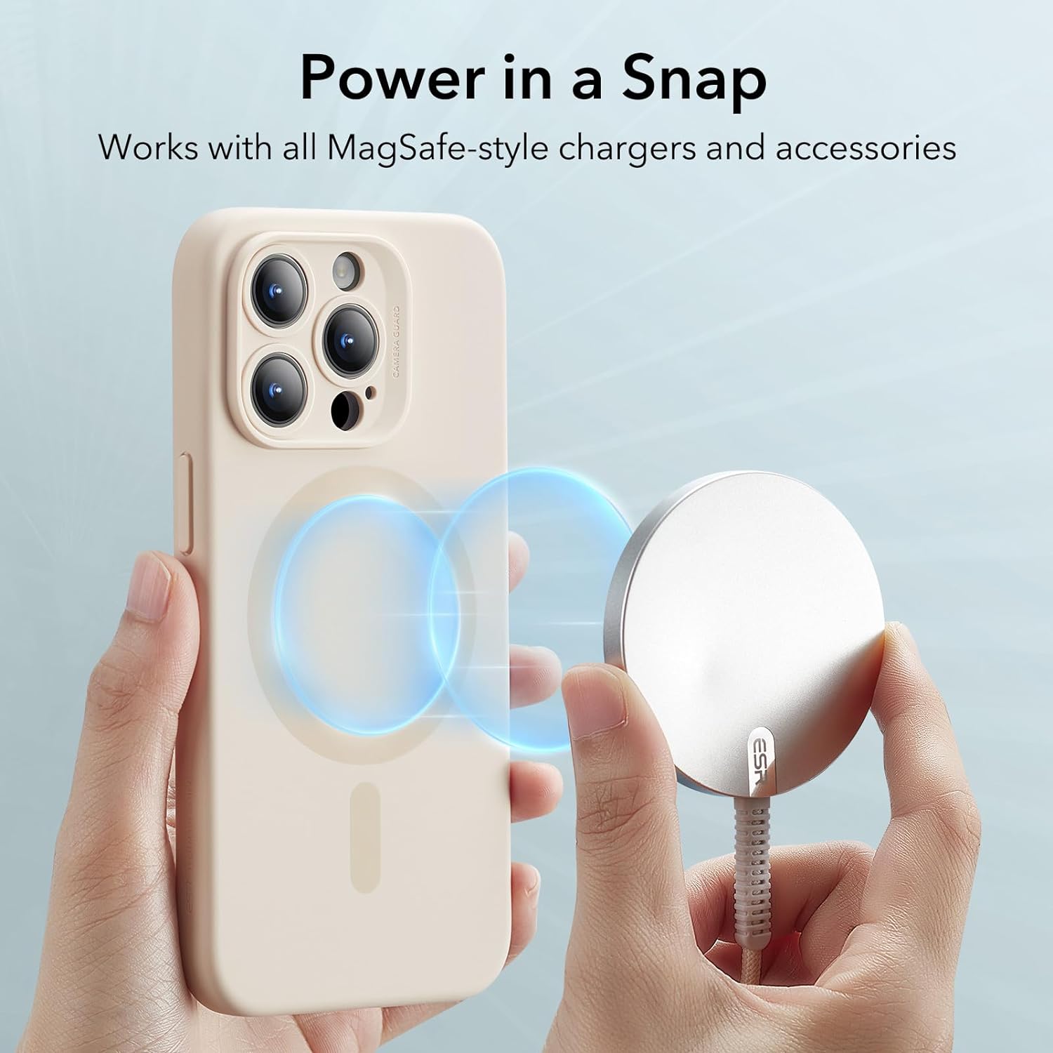 Θήκη ESR Cloud HaloLock MagSafe Light Tan iPhone 15 Pro ΘΗΚΕΣ ESR Θήκη ESR Cloud HaloLock MagSafe Light Tan iPhone 15 Pro - Image 6