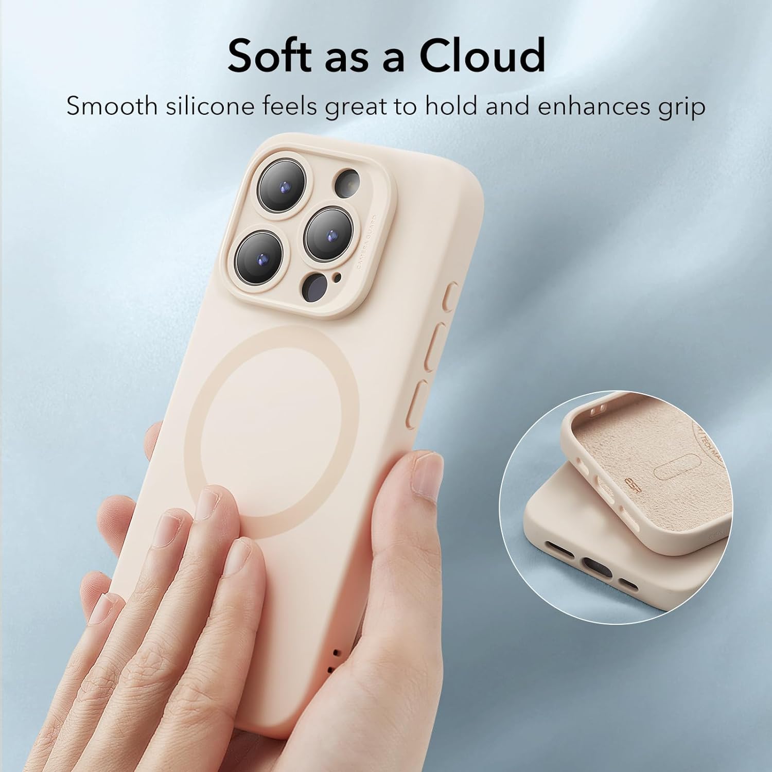 Θήκη ESR Cloud HaloLock MagSafe Light Tan iPhone 15 Pro ΘΗΚΕΣ ESR Θήκη ESR Cloud HaloLock MagSafe Light Tan iPhone 15 Pro - Image 5