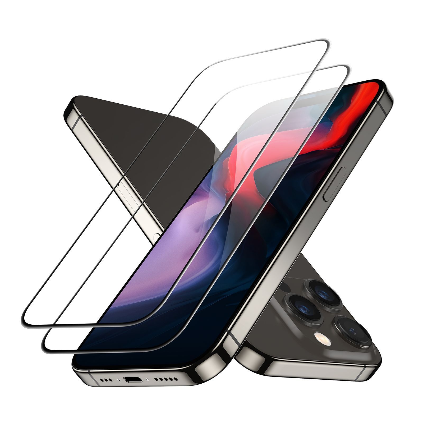 ESR Premium Quality Full Cover Tempered Glass iPhone 15 Pro (2-Pack With Easy Installation Frame) ΠΡΟΣΤΑΣΙΑ ΟΘΟΝΗΣ ESR ESR Premium Quality Full Cover Tempered Glass iPhone 15 Pro (2-Pack With Easy Installation Frame) - Image 5