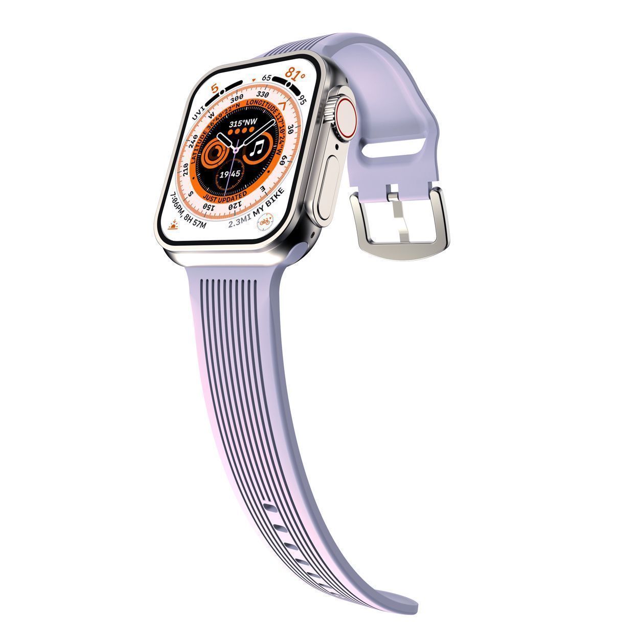 Orso Ribbed Silicone Lavender Λουράκι Apple Watch 44/45/46/49mm APPLE WATCH Orso Orso Ribbed Silicone Lavender Λουράκι Apple Watch 44/45/46/49mm