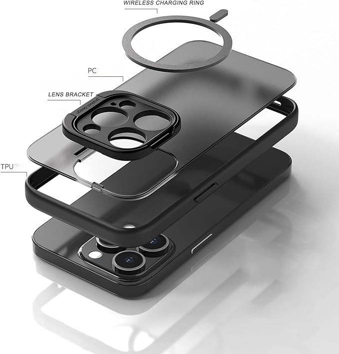 Θήκη Orso Hybrid Camera Protection Stand MagSafe Frosted Blue iPhone 15 Pro Max ΘΗΚΕΣ Orso Θήκη Orso Hybrid Camera Protection Stand MagSafe Frosted Blue iPhone 15 Pro Max - Image 4