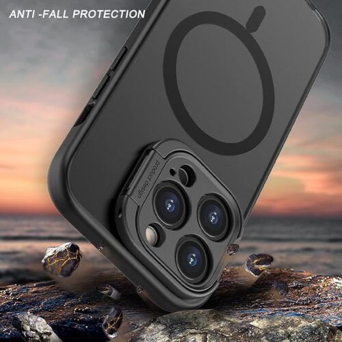 Alternative view of Θήκη Orso Hybrid Camera Protection Stand MagSafe Frosted Blue iPhone 15 Pro