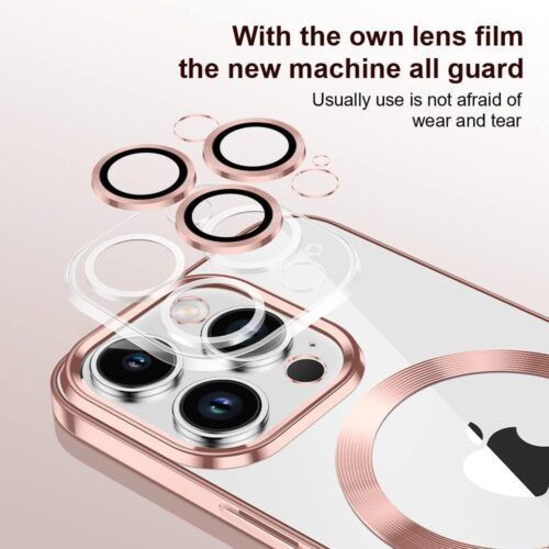 Alternative view of Θήκη Orso Magsafe Camera Protection Bare Look Rose Gold iPhone 15 Pro Max