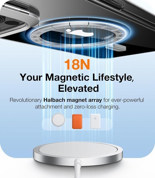 Θήκη Torras iPhone 15 Pro Lstand HaloLock MagSafe Clear ΘΗΚΕΣ TORRAS Θήκη Torras iPhone 15 Pro Lstand HaloLock MagSafe Clear - Image 4