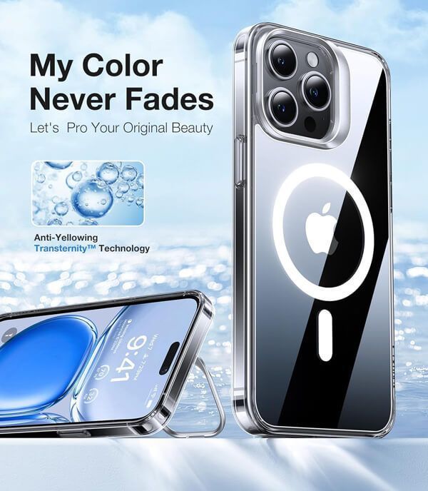 Θήκη Torras iPhone 15 Pro Lstand HaloLock MagSafe Clear ΘΗΚΕΣ TORRAS Θήκη Torras iPhone 15 Pro Lstand HaloLock MagSafe Clear - Image 2