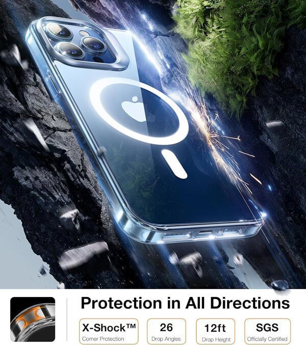 Θήκη Torras iPhone 15 Pro Lstand HaloLock MagSafe Clear ΘΗΚΕΣ TORRAS Θήκη Torras iPhone 15 Pro Lstand HaloLock MagSafe Clear - Image 6