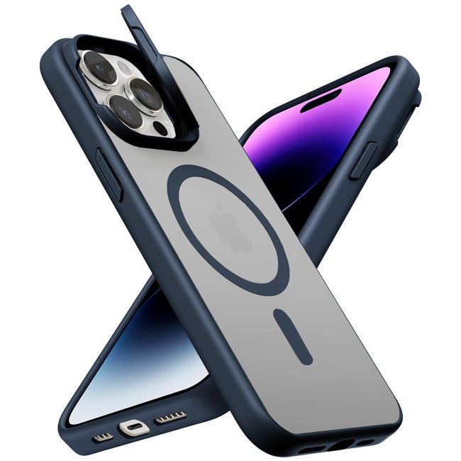 Θήκη Orso Hybrid Camera Protection Stand MagSafe Frosted Blue iPhone 15 Pro Max ΘΗΚΕΣ Orso Θήκη Orso Hybrid Camera Protection Stand MagSafe Frosted Blue iPhone 15 Pro Max