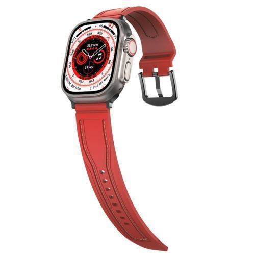 OrsoBand Premium Silicone with Fabric Red Apple Watch 44/45/46/49mm