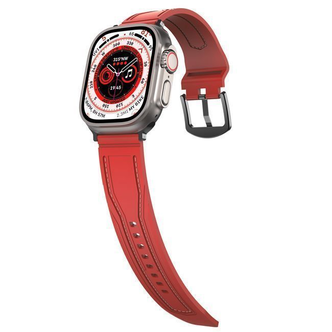 OrsoBand Premium Silicone with Fabric Red Apple Watch 44/45/46/49mm APPLE WATCH Orso OrsoBand Premium Silicone with Fabric Red Apple Watch 44/45/46/49mm
