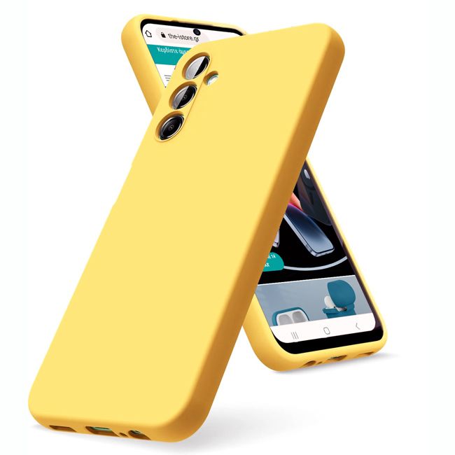 Θήκη Rubber Silk Yellow Samsung Galaxy A04s / A13 5G ΘΗΚΕΣ Orso Θήκη Rubber Silk Yellow Samsung Galaxy A04s / A13 5G