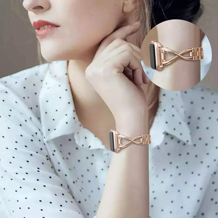 Λουράκι X-Line Metal Beads Bracelet Rose Gold Apple Watch 38/40/41/42 Series 10 2024 APPLE WATCH Orso Λουράκι X-Line Metal Beads Bracelet Rose Gold Apple Watch 38/40/41/42 Series 10 2024 - Image 2