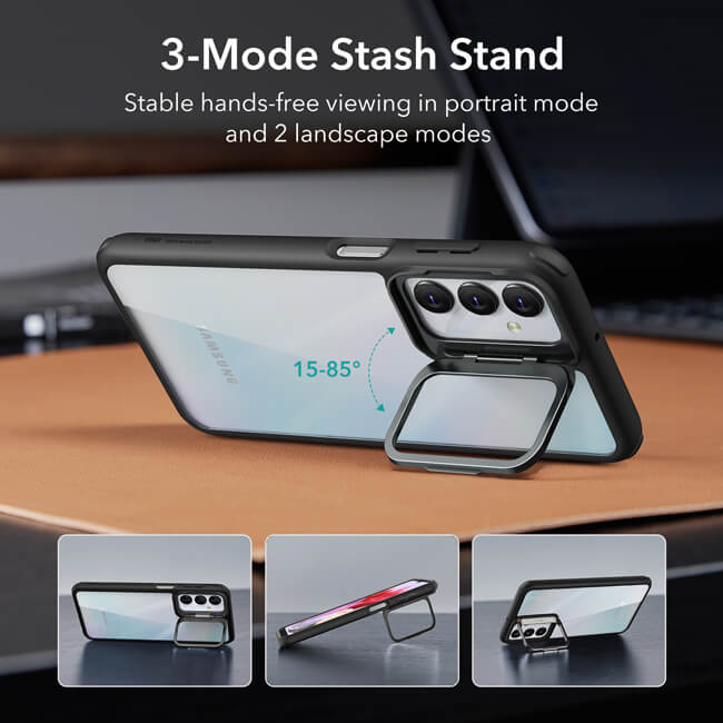 ESR Samsung Galaxy M34 5G Classic Hybrid with Kickstand Clear Black ΘΗΚΕΣ ESR ESR Samsung Galaxy M34 5G Classic Hybrid with Kickstand Clear Black - Image 6