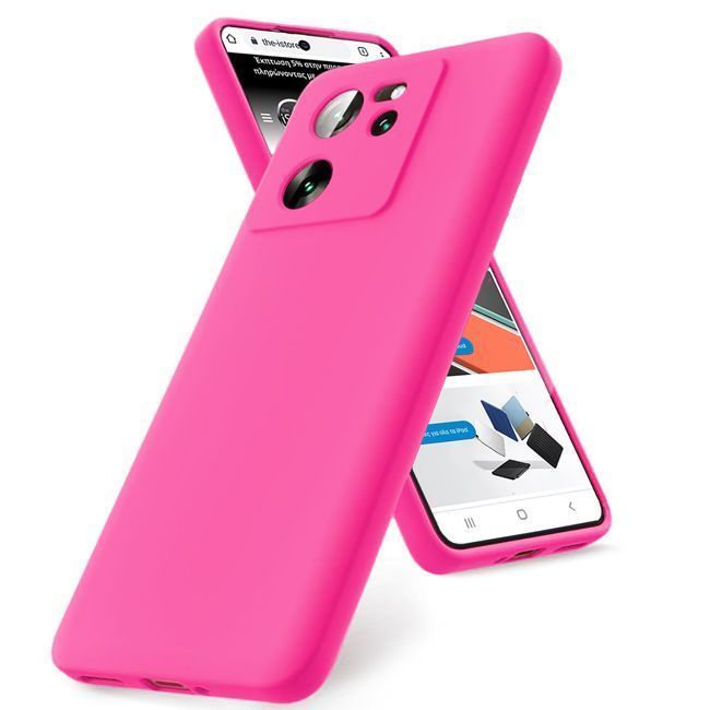 Θήκη Rubber Silk Hot Pink Xiaomi Redmi 13C 4G ΘΗΚΕΣ Orso Θήκη Rubber Silk Hot Pink Xiaomi Redmi 13C 4G