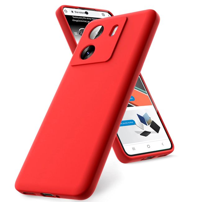 Θήκη Rubber Silk Red Xiaomi Redmi 13C 4G ΘΗΚΕΣ Orso Θήκη Rubber Silk Red Xiaomi Redmi 13C 4G