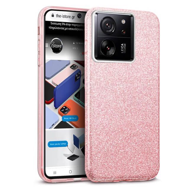 Θήκη Hybrid Strass Pink Xiaomi 13T/13T Pro 5G ΘΗΚΕΣ Orso Θήκη Hybrid Strass Pink Xiaomi 13T/13T Pro 5G