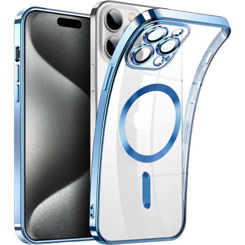 Θήκη Orso Magsafe Camera Protection Bare Look Blue iPhone 15 Pro