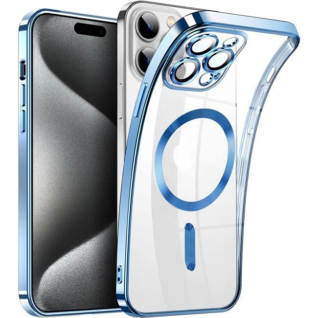 Θήκη Orso Magsafe Camera Protection Bare Look Blue iPhone 15 Pro ΘΗΚΕΣ Orso Θήκη Orso Magsafe Camera Protection Bare Look Blue iPhone 15 Pro