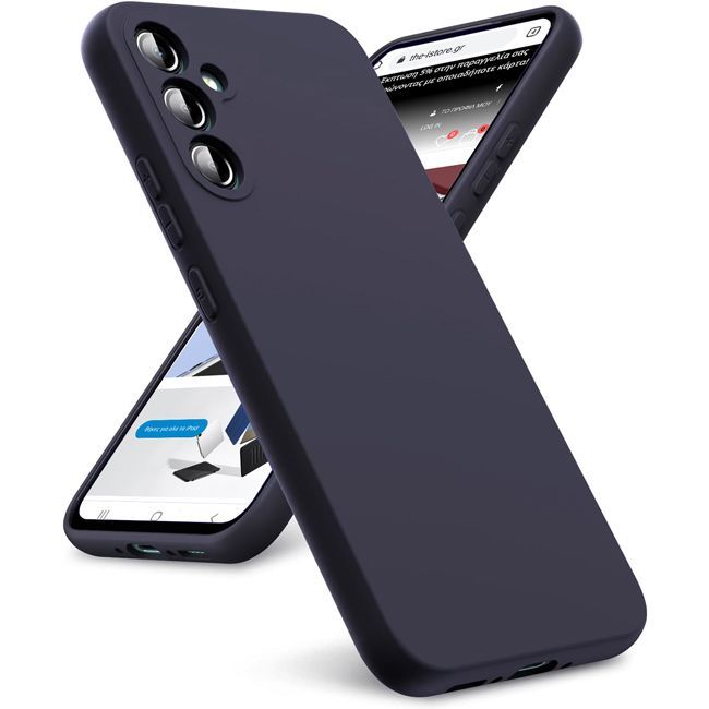 Θήκη Rubber Silk Dark Blue Samsung Galaxy S24+/S25+ STOCK OFFERS Orso Θήκη Rubber Silk Dark Blue Samsung Galaxy S24+/S25+