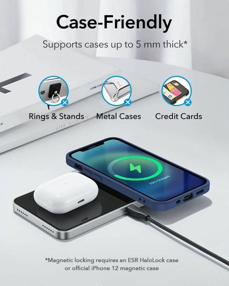 ESR HaloLock MagSafe 2-in-1 Wireless Charging Station (EFC004O) STOCK OFFERS ESR ESR HaloLock MagSafe 2-in-1 Wireless Charging Station (EFC004O) - Image 4