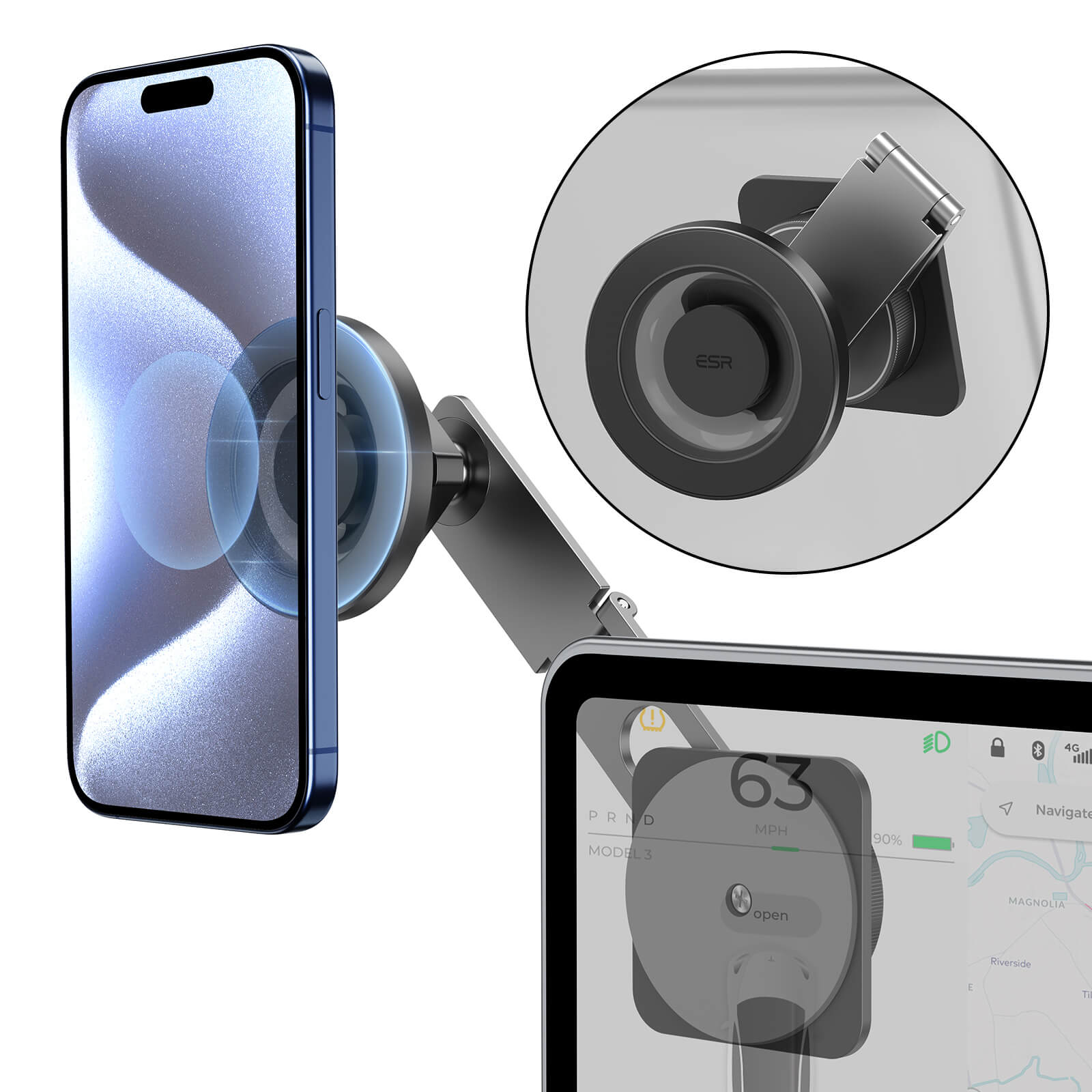 ESR Premium Screen Car MagSafe Phone Mount (2B515) ΑΞΕΣΟΥΑΡ MAGSAFE ESR ESR Premium Screen Car MagSafe Phone Mount (2B515)