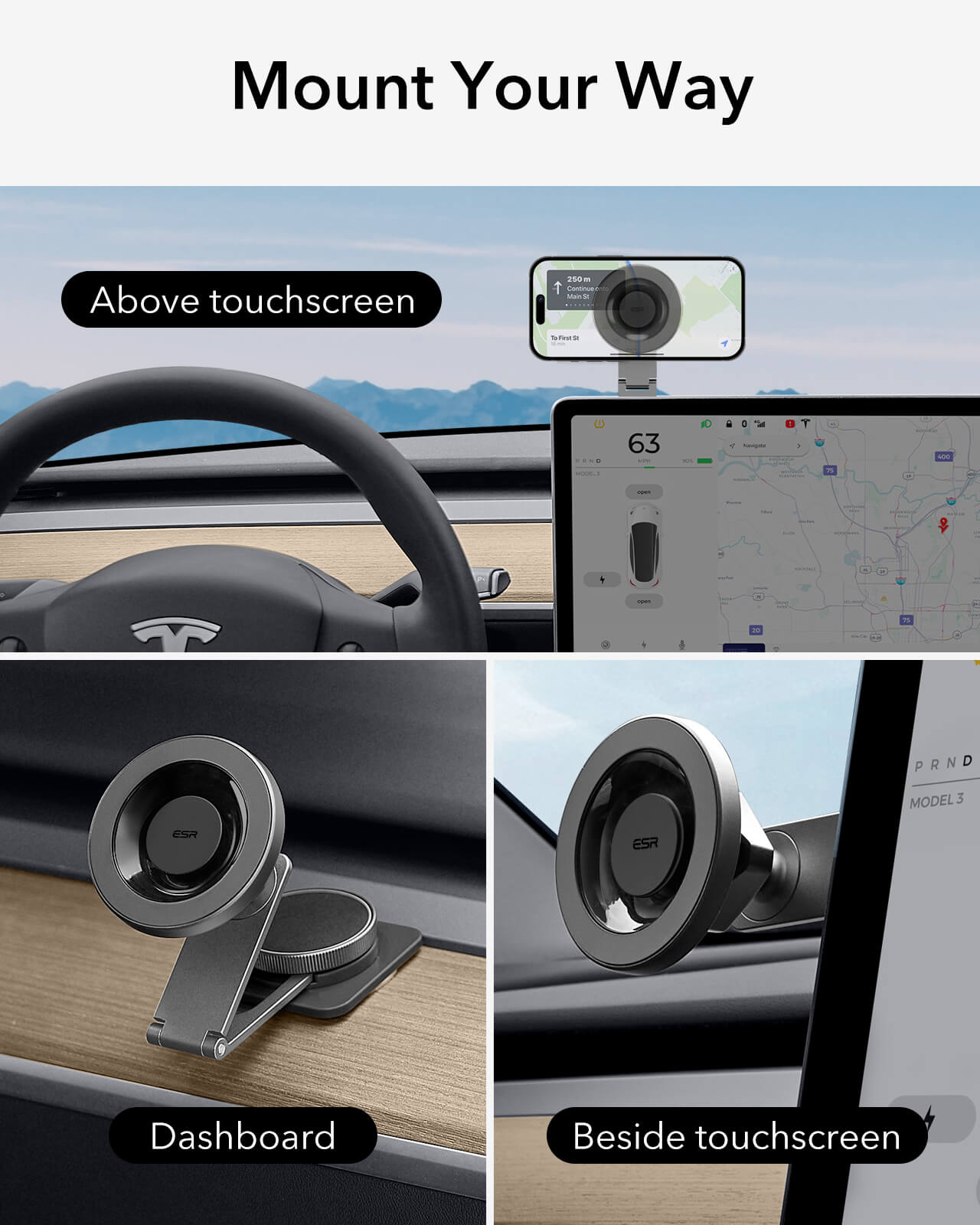 ESR Premium Screen Car MagSafe Phone Mount (2B515) ΑΞΕΣΟΥΑΡ MAGSAFE ESR ESR Premium Screen Car MagSafe Phone Mount (2B515) - Image 6
