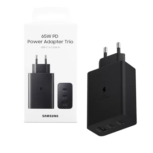 Φορτιστής Samsung Fast Travel Charger 65W 2xType C & USB Black