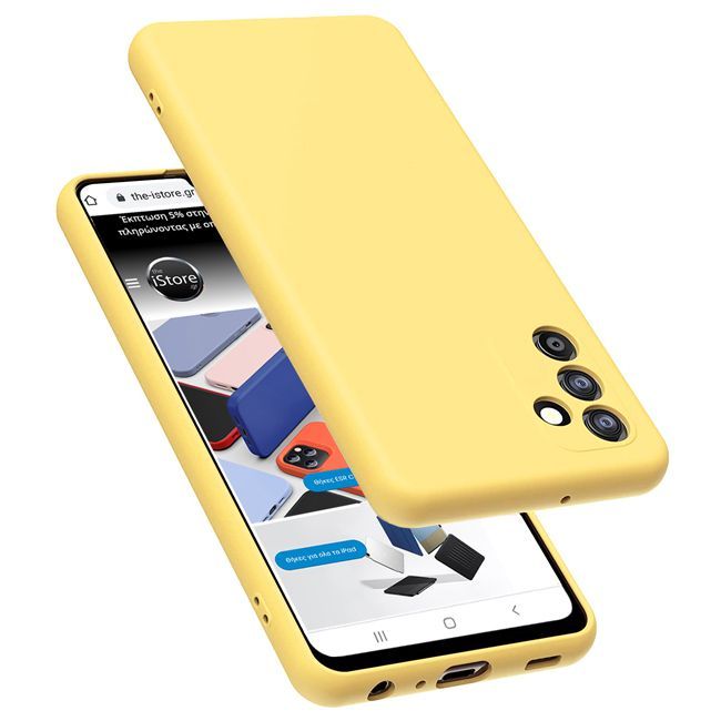 Θήκη Rubber Silk Yellow Samsung Galaxy M34 5G ΘΗΚΕΣ Orso Θήκη Rubber Silk Yellow Samsung Galaxy M34 5G