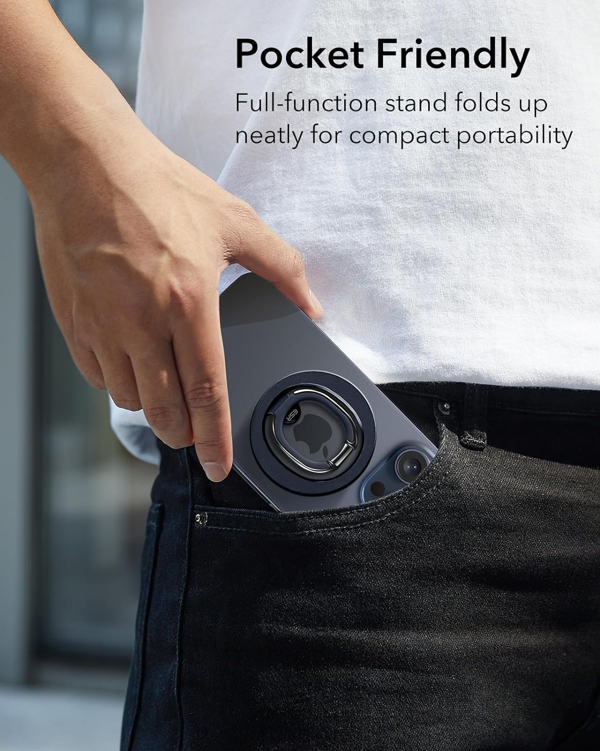 ESR HaloLock MagSafe Ring Stand Blue Titanium MAGSAFE GADGETS ESR ESR HaloLock MagSafe Ring Stand Blue Titanium - Image 7