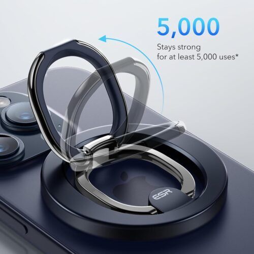 Alternative view of ESR HaloLock MagSafe Ring Stand Blue Titanium