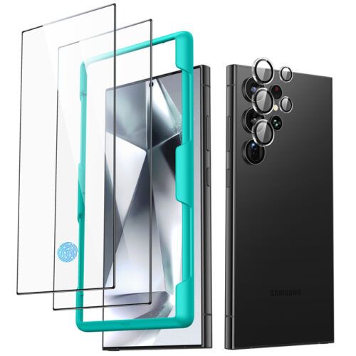 (2+1 Pack) ESR Set Tempered Glass +  9H Camera Lens Clear Samsung Galaxy S24 Ultra