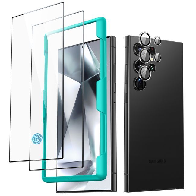 (2+1 Pack) ESR Set Tempered Glass + 9H Camera Lens Clear Samsung Galaxy S24 Ultra ΠΡΟΣΤΑΣΙΑ ΟΘΟΝΗΣ ESR (2+1 Pack) ESR Set Tempered Glass + 9H Camera Lens Clear Samsung Galaxy S24 Ultra