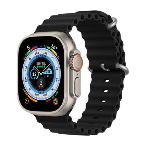 Orso Deluxe Sport Silicone Black Λουράκι Apple Watch 38/40/41/42mm Series 10/11