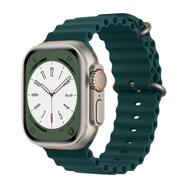 Orso Deluxe Sport Silicone Pine Green Λουράκι Apple Watch 44/45/46/49mm APPLE WATCH Orso Orso Deluxe Sport Silicone Pine Green Λουράκι Apple Watch 44/45/46/49mm