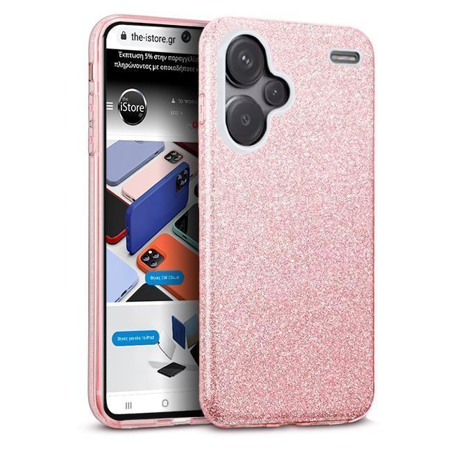 Θήκη Hybrid Strass Pink Xiaomi Redmi Note 13 Pro+ 5G ΘΗΚΕΣ Orso Θήκη Hybrid Strass Pink Xiaomi Redmi Note 13 Pro+ 5G