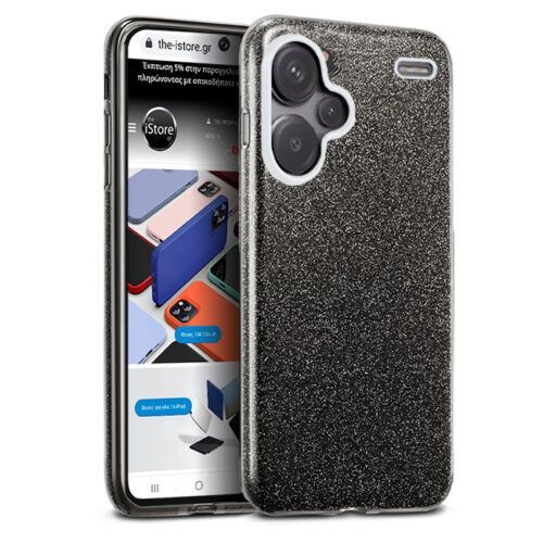 Θήκη Hybrid Strass Black Xiaomi Redmi Note 13 Pro+ 5G