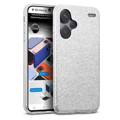 Θήκη Hybrid Strass Silver Xiaomi Redmi Note 13 Pro+ 5G