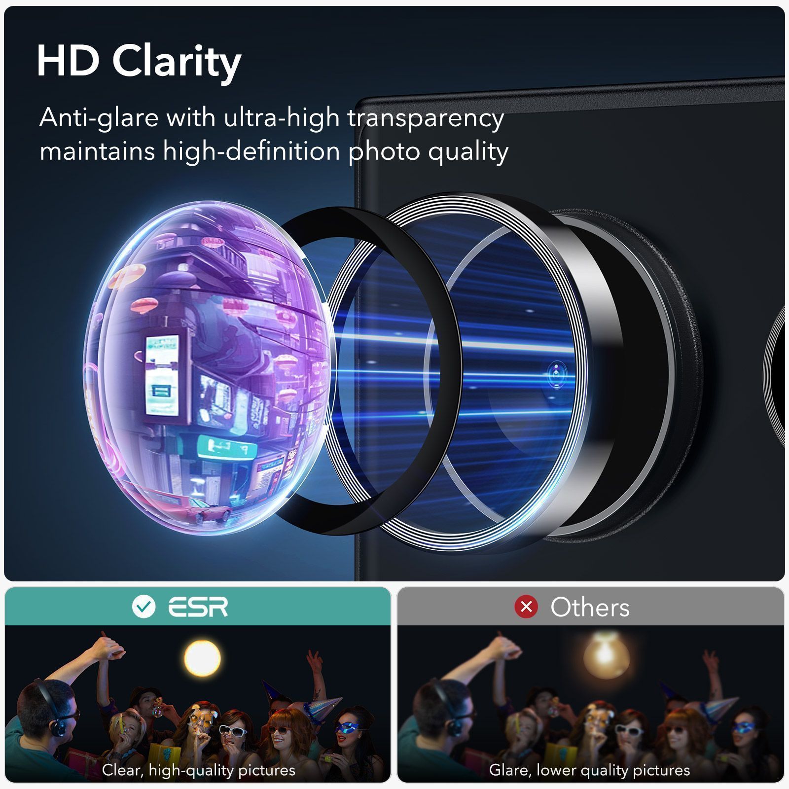 ESR Armorite Tempered Glass Camera Lens Black Samsung S24 Ultra ΠΡΟΣΤΑΣΙΑ ΟΘΟΝΗΣ ESR ESR Armorite Tempered Glass Camera Lens Black Samsung S24 Ultra - Image 2