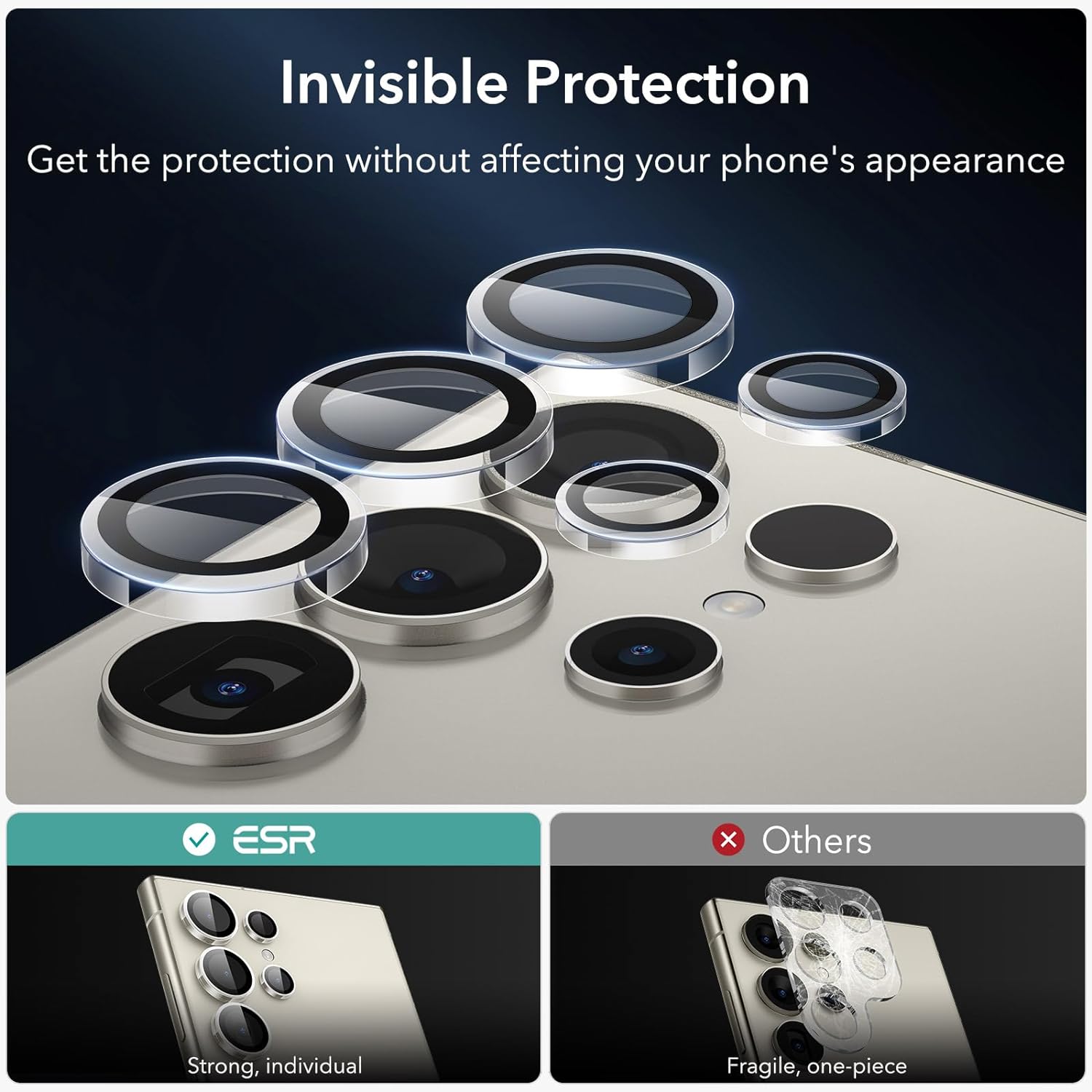 (2-Pack) ESR Armorite Tempered Glass Camera Lens Clear Samsung S24 Ultra ΠΡΟΣΤΑΣΙΑ ΟΘΟΝΗΣ ESR (2-Pack) ESR Armorite Tempered Glass Camera Lens Clear Samsung S24 Ultra - Image 6