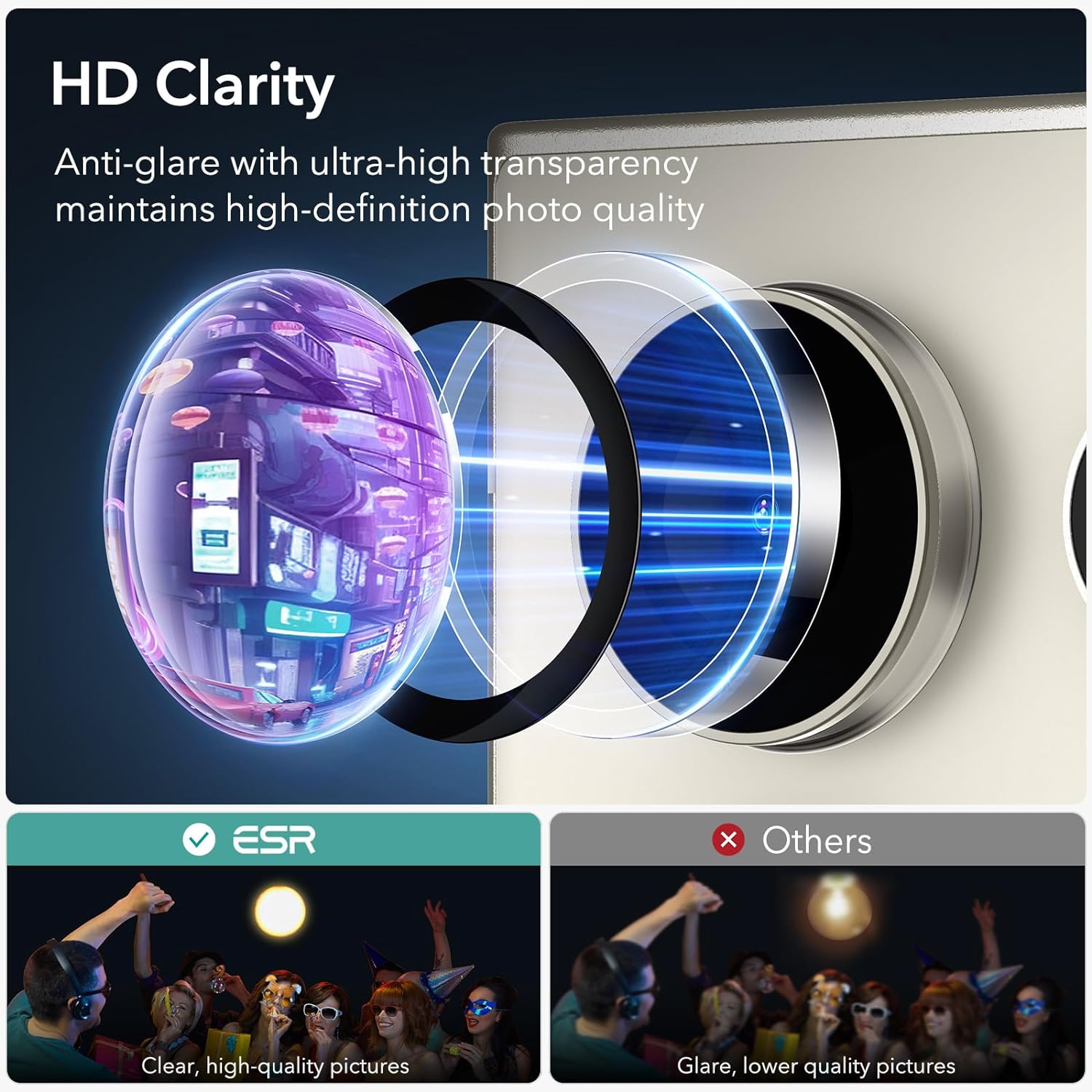 (2+1 Pack) ESR Set Tempered Glass + 9H Camera Lens Clear Samsung Galaxy S24 Ultra ΠΡΟΣΤΑΣΙΑ ΟΘΟΝΗΣ ESR (2+1 Pack) ESR Set Tempered Glass + 9H Camera Lens Clear Samsung Galaxy S24 Ultra - Image 8