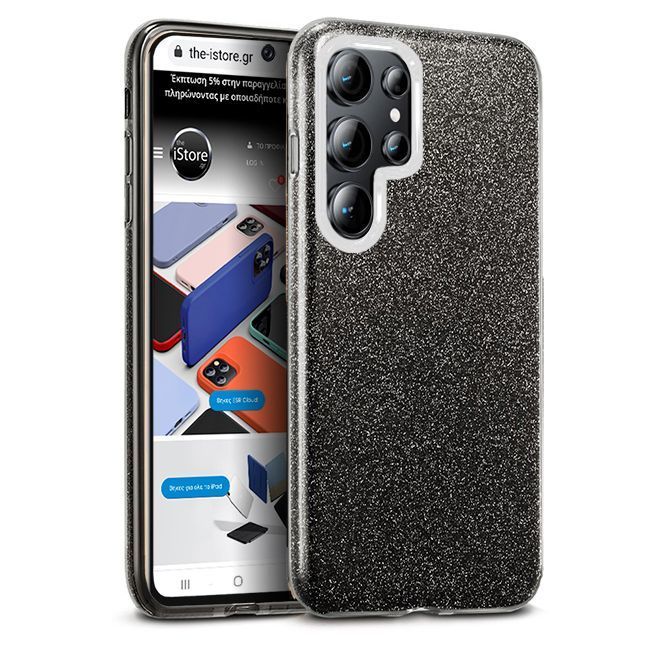 Θήκη Hybrid Strass Black Samsung Galaxy S24 Ultra STOCK OFFERS Orso Θήκη Hybrid Strass Black Samsung Galaxy S24 Ultra